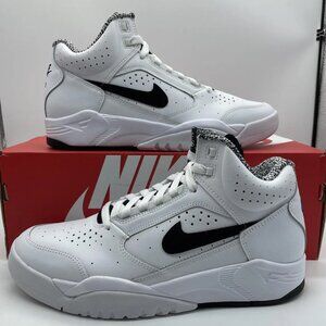 Nike Air Flight Lite Mid Shoes Mens Size 13 White Black Retro DJ2518-100